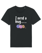 I Need a Hug(e amount of yarn.) alb Tricou mânecă scurtă Unisex Rocker