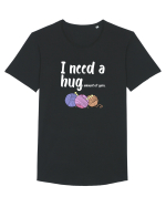 I Need a Hug(e amount of yarn.) alb Tricou mânecă scurtă guler larg Bărbat Skater