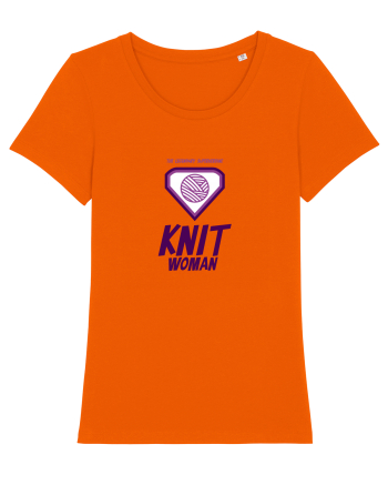 The Legendary Superheroine Knit Woman Bright Orange