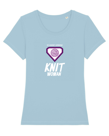 The Legendary Superheroine Knit Woman (alb) Sky Blue