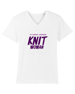 The Legendary Superheroine Knit Woman (versiunea 2) Tricou mânecă scurtă guler V Bărbat Presenter