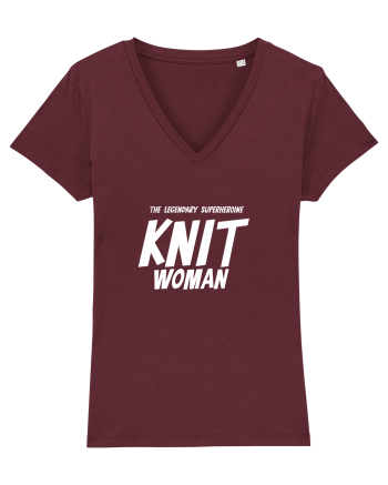 The Legendary Superheroine Knit Woman (versiunea 2) alb Burgundy
