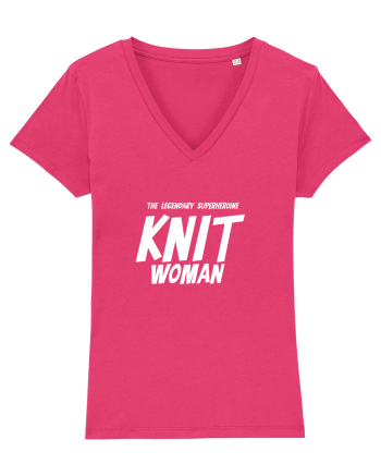The Legendary Superheroine Knit Woman (versiunea 2) alb Raspberry