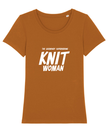 The Legendary Superheroine Knit Woman (versiunea 2) alb Roasted Orange