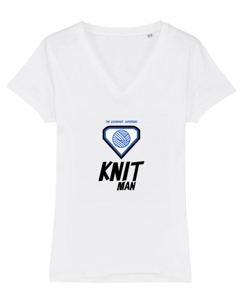 The Legendary Superhero Knit Man White