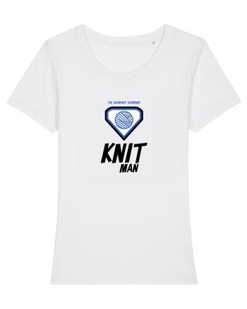 The Legendary Superhero Knit Man White