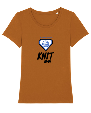 The Legendary Superhero Knit Man Roasted Orange