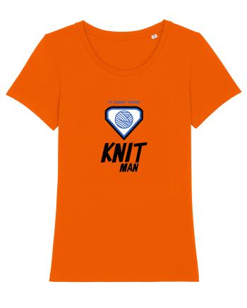 The Legendary Superhero Knit Man Bright Orange