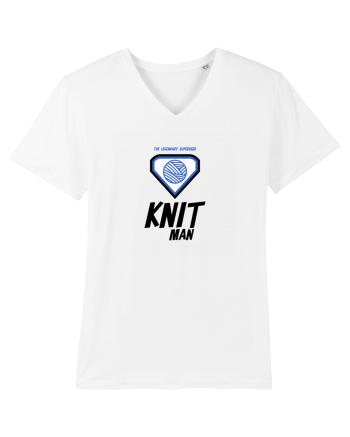 The Legendary Superhero Knit Man White