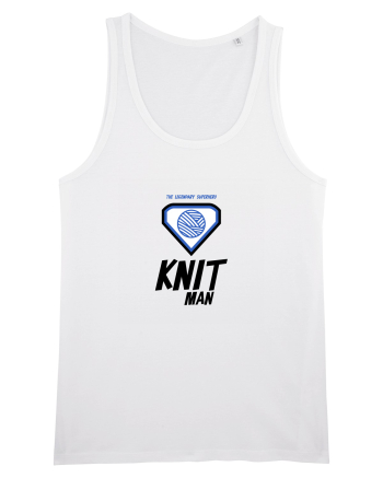 The Legendary Superhero Knit Man White