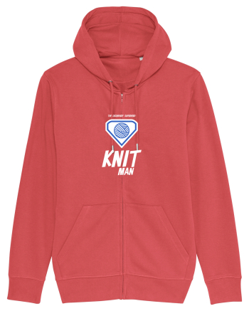 The Legendary Superhero Knit Man (alb) Carmine Red