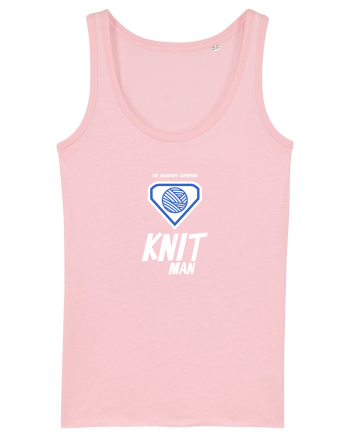 The Legendary Superhero Knit Man (alb) Cotton Pink