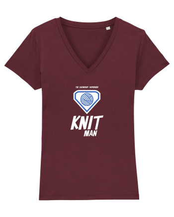 The Legendary Superhero Knit Man (alb) Burgundy