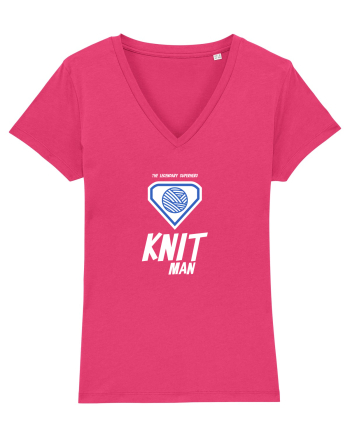 The Legendary Superhero Knit Man (alb) Raspberry