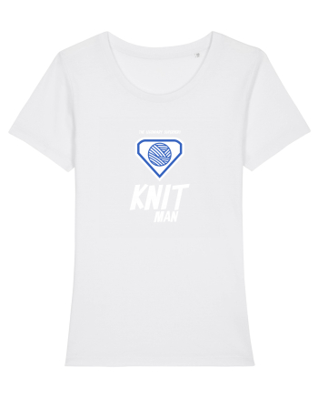 The Legendary Superhero Knit Man (alb) White