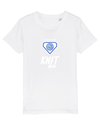The Legendary Superhero Knit Man (alb) White