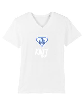 The Legendary Superhero Knit Man (alb) White