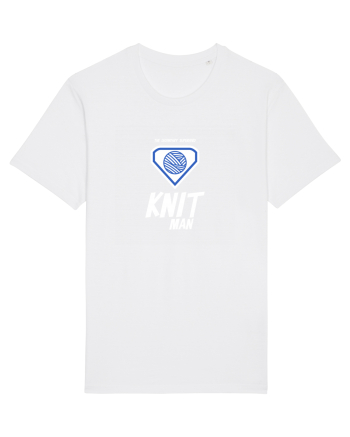 The Legendary Superhero Knit Man (alb) White