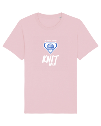 The Legendary Superhero Knit Man (alb) Cotton Pink