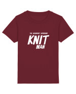 The Legendary Superhero Knit Man (versiunea 2) alb Tricou mânecă scurtă  Copii Mini Creator