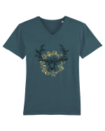 Dreamcatcher Verde cu Cerb Tricou mânecă scurtă guler V Bărbat Presenter