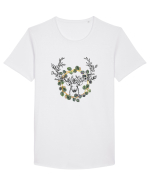 Dreamcatcher Verde cu Cerb Tricou mânecă scurtă guler larg Bărbat Skater