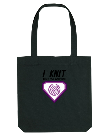 I Knit (what's your superpower) mov Black