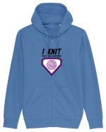 I Knit (what's your superpower) mov Hanorac cu fermoar Unisex Connector