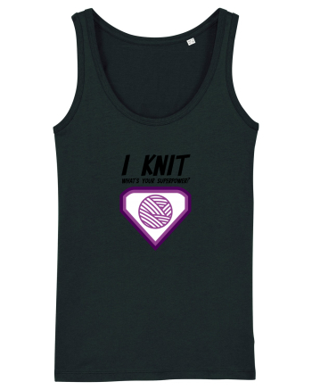 I Knit (what's your superpower) mov Black