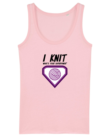 I Knit (what's your superpower) mov Cotton Pink