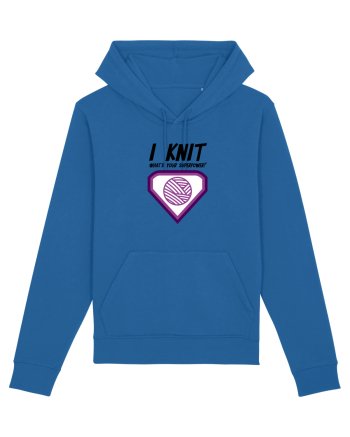 I Knit (what's your superpower) mov Royal Blue