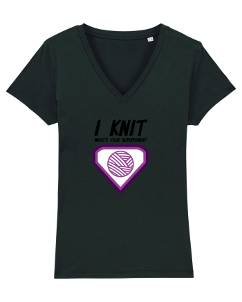 I Knit (what's your superpower) mov Black