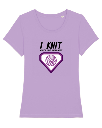 I Knit (what's your superpower) mov Lavender Dawn