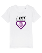 I Knit (what's your superpower) mov Tricou mânecă scurtă  Copii Mini Creator