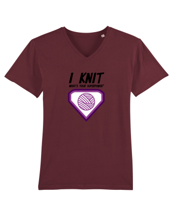 I Knit (what's your superpower) mov Burgundy