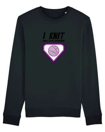 I Knit (what's your superpower) mov Black