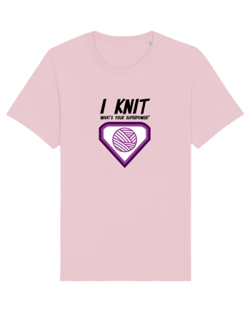I Knit (what's your superpower) mov Cotton Pink