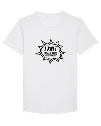 I Knit (what's your superpower) BANG White