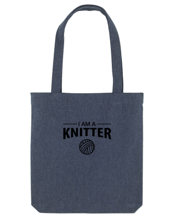I am a Knitter Midnight Blue