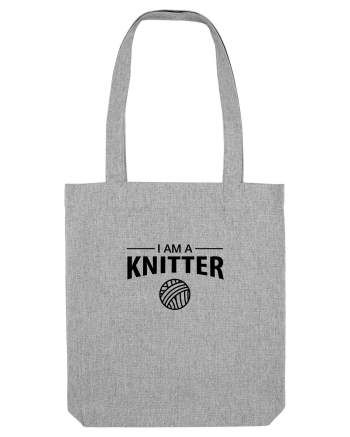 I am a Knitter Heather Grey