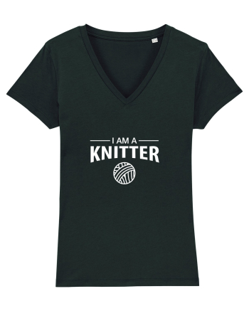 I am a Knitter (alb) Black