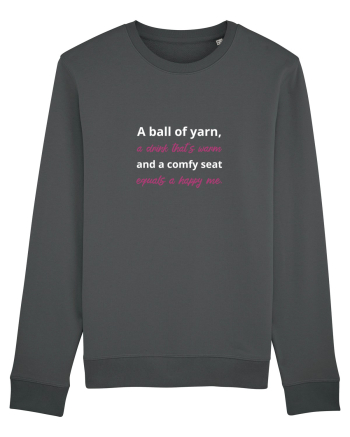 Yarn, Drink, Seat, Happy (roz) Anthracite
