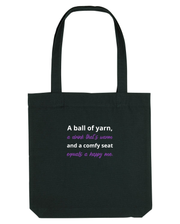 Yarn, Drink, Seat, Happy (mov) Black