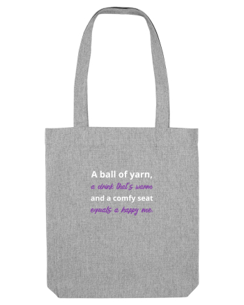 Yarn, Drink, Seat, Happy (mov) Heather Grey