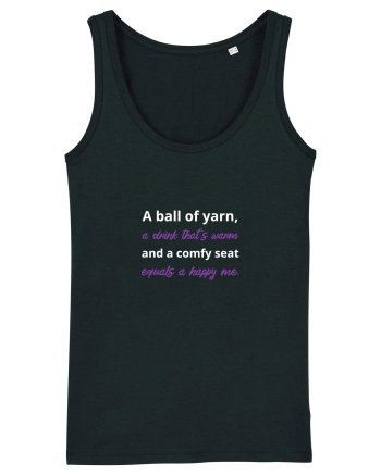 Yarn, Drink, Seat, Happy (mov) Black