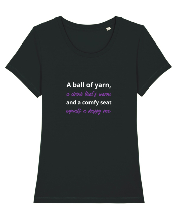 Yarn, Drink, Seat, Happy (mov) Black