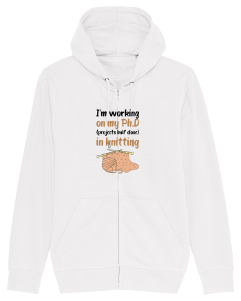 Ph.D in Knitting (doctorat în tricotat) White