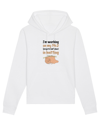 Ph.D in Knitting (doctorat în tricotat) White