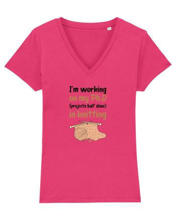 Ph.D in Knitting (doctorat în tricotat) Raspberry