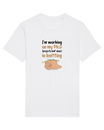 Ph.D in Knitting (doctorat în tricotat) White